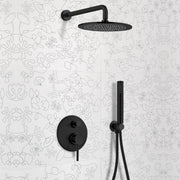 Kit doccia + soffione cilindrico in ottone nero opaco serie minimal Keller Taps by CeramicStore | Lo specialista del tuo bagno