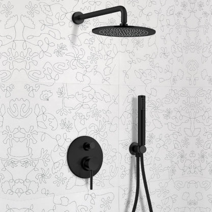 Kit doccia + soffione cilindrico in ottone nero opaco serie minimal Keller Taps by CeramicStore | Lo specialista del tuo bagno