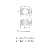 Sedile wc termoindurente per Hatria-Spea vaso Cannes larghezza 35 cm cerniere a chiusura tradizionale