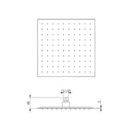 Kit doccia completo con soffione a pioggia e cascata in acciaio inox cromato Keller Taps by CeramicStore | Lo specialista del tuo bagno