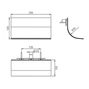 Kit doccia completo con soffione a pioggia e cascata in acciaio inox cromato Keller Taps by CeramicStore | Lo specialista del tuo bagno