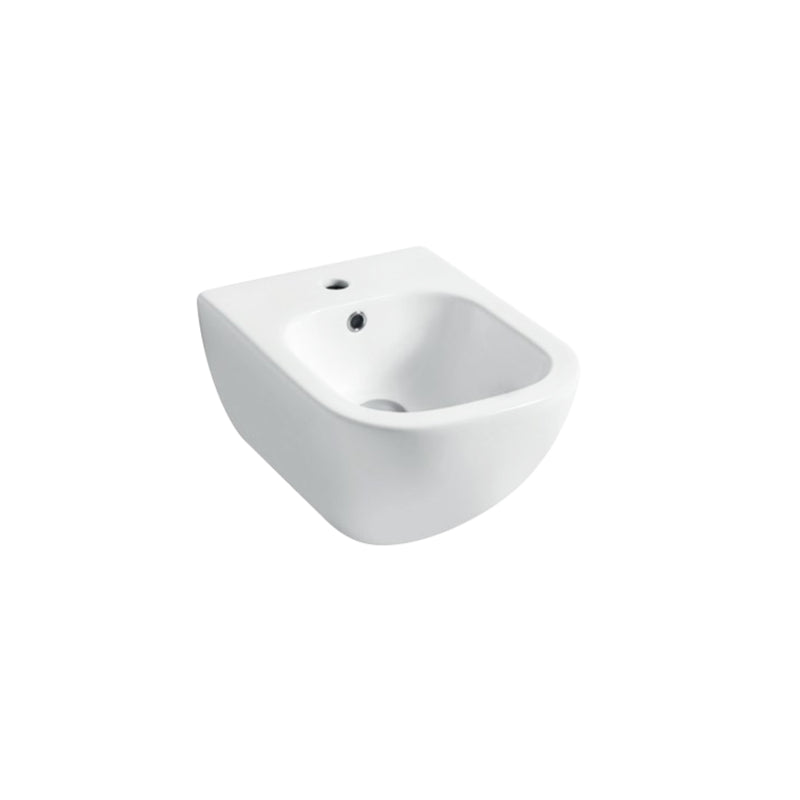 Santari sospesi serie Forever 50 in ceramica bianca con coprivaso chiusura softclose - Disegno Ceramica