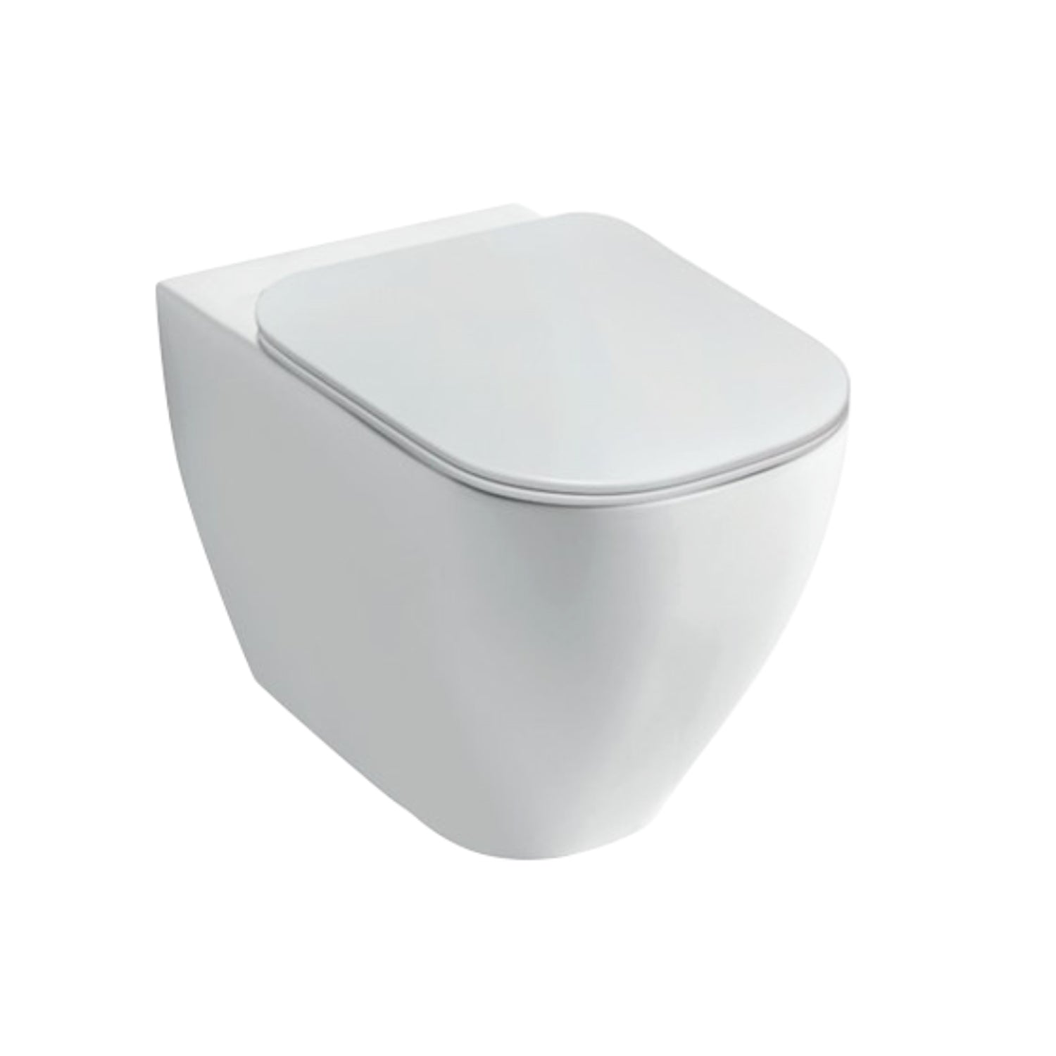Wc filomuro con scarico traslato serie Forever 55 in ceramica con coprivaso chiusura tradizionale - Disegno Ceramica