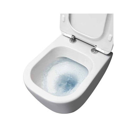 Santari filomuro serie Forever 55 in ceramica bianca con coprivaso chiusura tradizionale- Disegno Ceramica