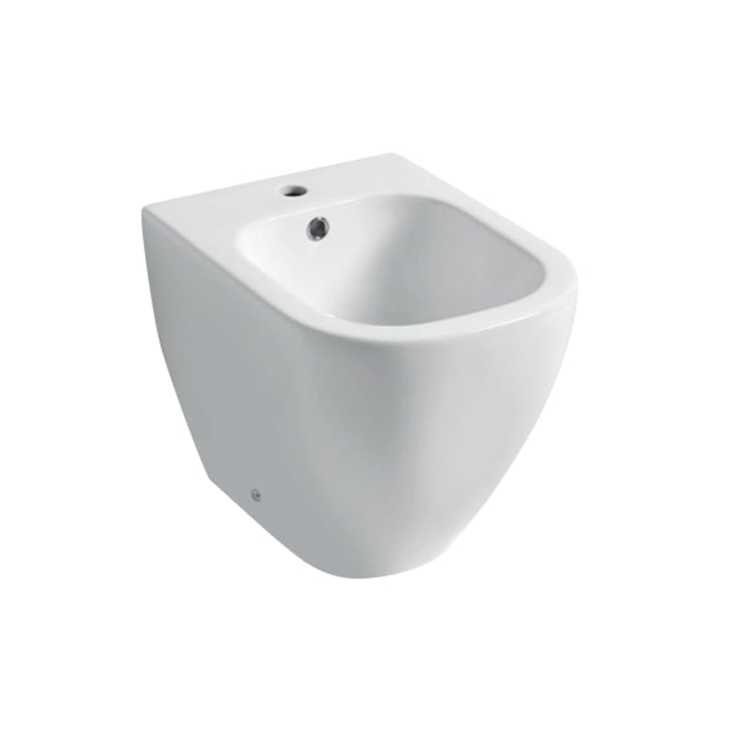 Santari filomuro serie Forever 55 in ceramica bianca con coprivaso chiusura softclose- Disegno Ceramica
