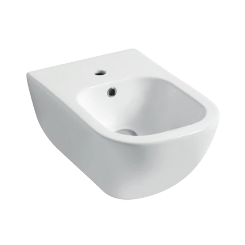 Santari sospesi serie Forever 55 in ceramica bianca con coprivaso chiusura softclose - Disegno Ceramica