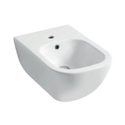Santari sospesi serie Forever 55 in ceramica bianca con coprivaso chiusura tradizionale - Disegno Ceramica