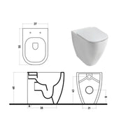 Santari filomuro serie Forever h48 Terza Età in ceramica bianca con coprivaso chiusura tradizionale- Disegno Ceramica