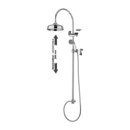 Colonna doccia regolabile Belinda con doccia Retrà² Paffoni - Cromato by CeramicStore | Lo specialista del tuo bagno