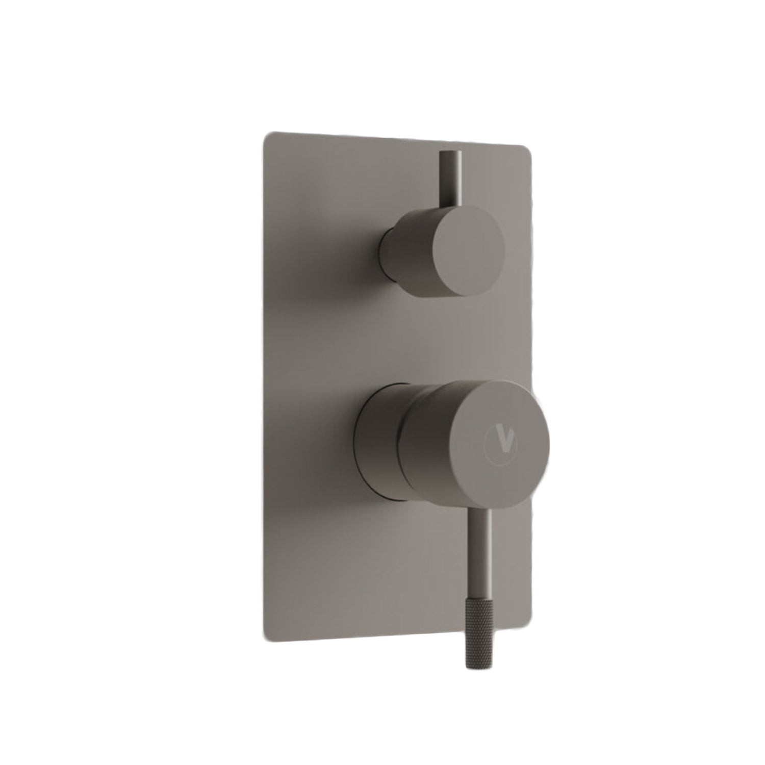 Miscelatore ad incasso per doccia con deviatore 2 vie RubiFlux Tennis Mud - Grigio Fango by CeramicStore | Lo specialista del tuo bagno