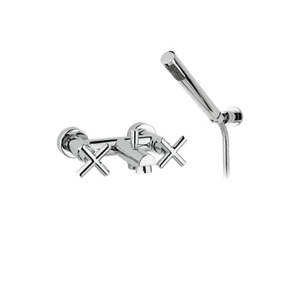 Kit miscelatori lavabo bidet e vasca in ottone cromato collezione Sirio Keller Taps - con kit doccia by CeramicStore | Lo specialista del tuo bagno
