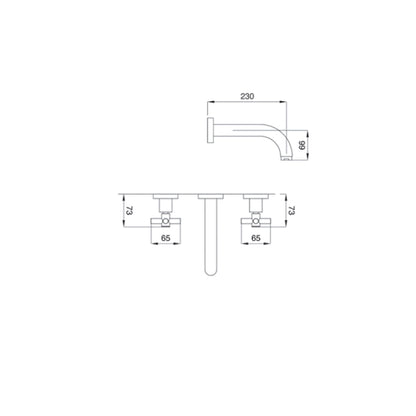 Kit miscelatori lavabo e bidet in ottone cromato collezione Sirio Keller Taps - rubinetto bidet monoforo by CeramicStore | Lo specialista del tuo bagno