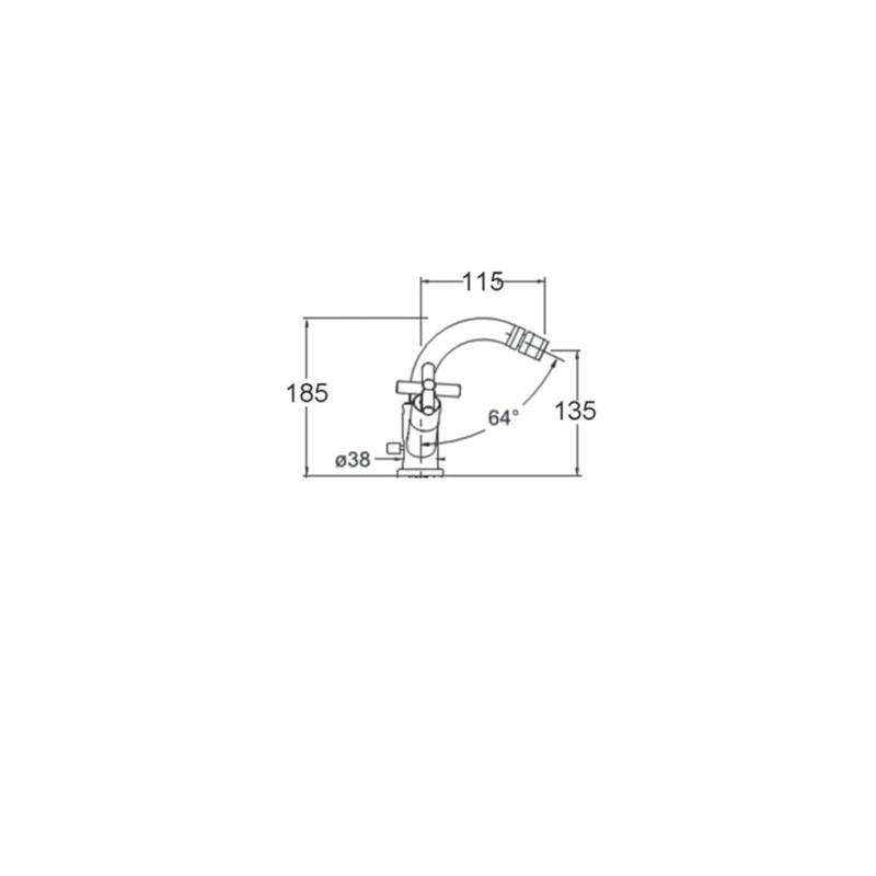 Kit miscelatori lavabo e bidet in ottone cromato collezione Sirio Keller Taps - rubinetto bidet monoforo by CeramicStore | Lo specialista del tuo bagno