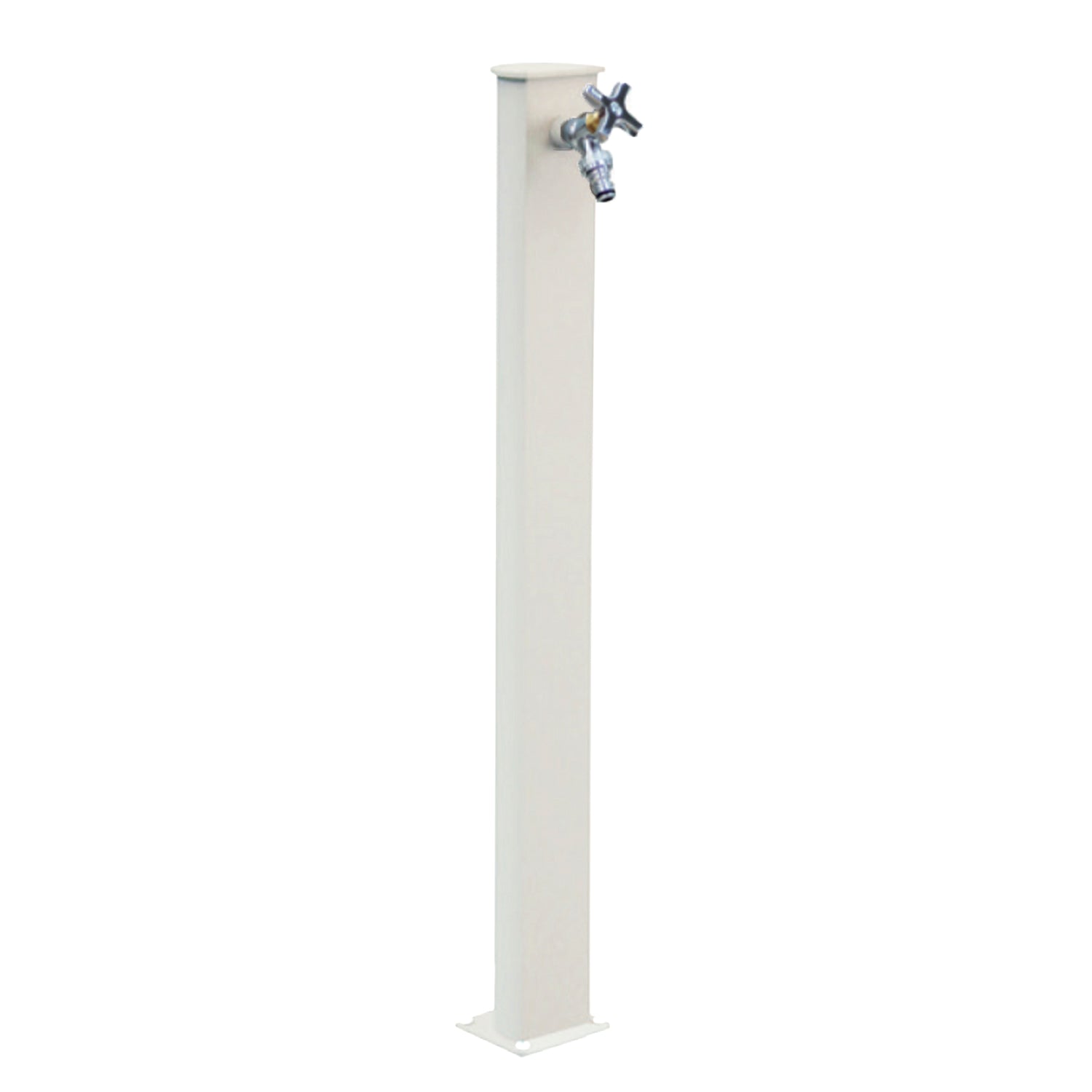 Punto acqua a terra con rubinetto in alluminio verniciato bianco modello Fasten by CeramicStore | Lo specialista del tuo bagno