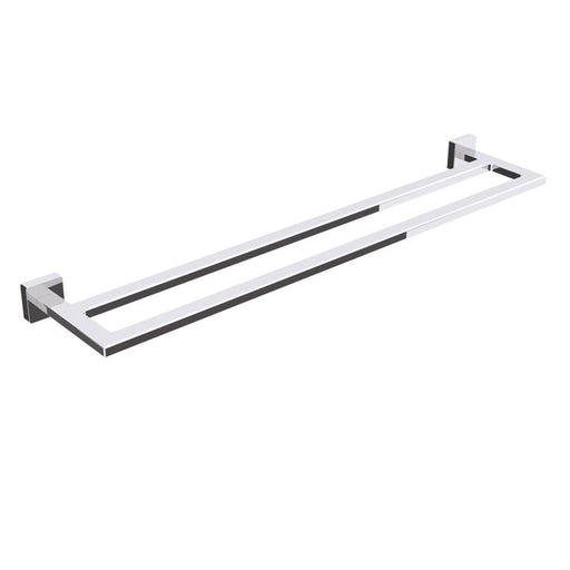 Porta asciugamani doppio in ottone da fissare a parete collezione Dado di Lineabeta - Metallo cromo 640mm by CeramicStore | Lo specialista del tuo bagno