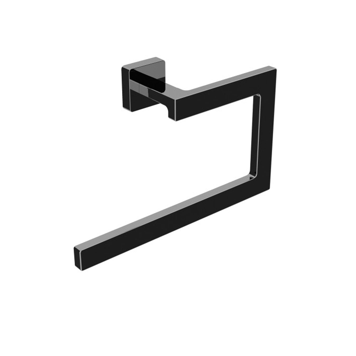 Anello porta asciugamani in ottone da fissare a parete collezione Dado di Lineabeta - Metallo nero opaco by CeramicStore | Lo specialista del tuo bagno