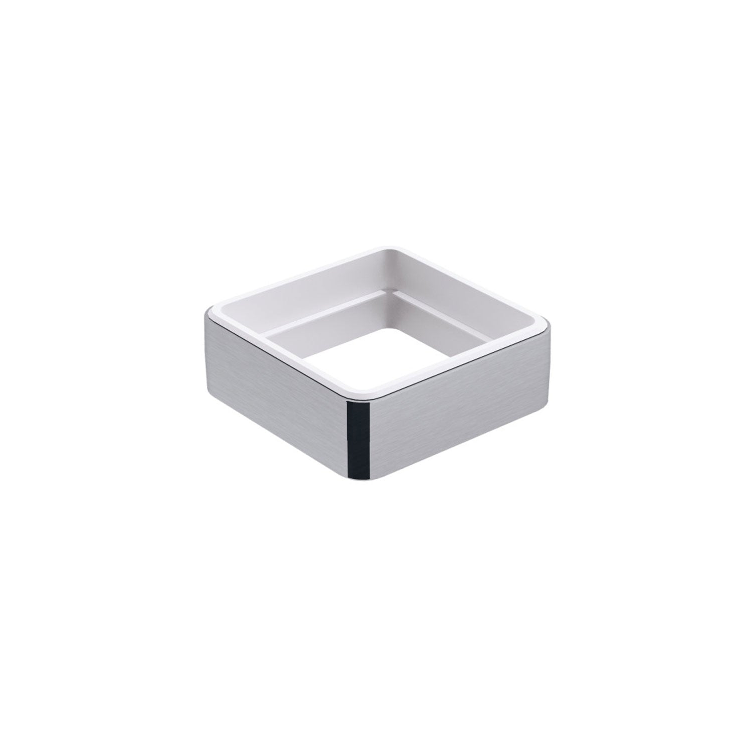 Ghiera porta accessori da appoggio in ottone collezione Dado di Lineabeta - metallo satinato by CeramicStore | Lo specialista del tuo bagno