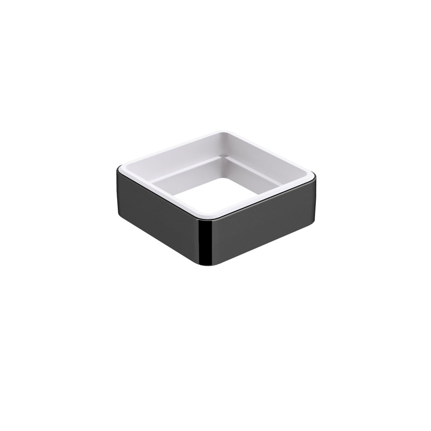 Ghiera porta accessori da appoggio in ottone collezione Dado di Lineabeta - metallo nero opaco by CeramicStore | Lo specialista del tuo bagno