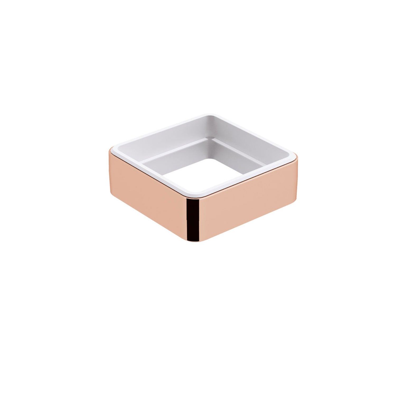 Ghiera porta accessori da appoggio in ottone collezione Dado di Lineabeta - metallo oro rosa by CeramicStore | Lo specialista del tuo bagno