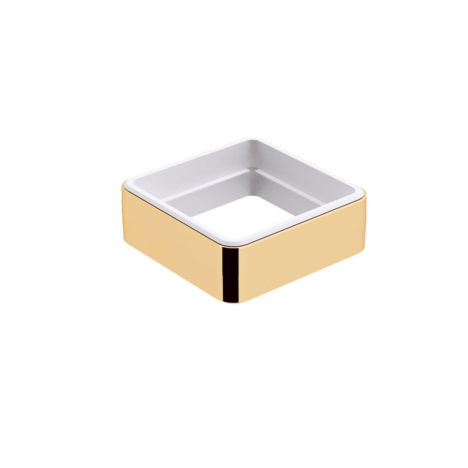 Ghiera porta accessori da appoggio in ottone collezione Dado di Lineabeta - metallo oro by CeramicStore | Lo specialista del tuo bagno