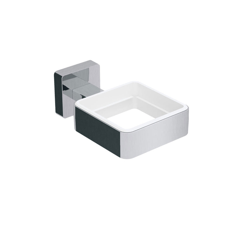 Ghiera porta accessori da fissare a parete in ottone collezione Dado di Lineabeta - metallo satinato by CeramicStore | Lo specialista del tuo bagno