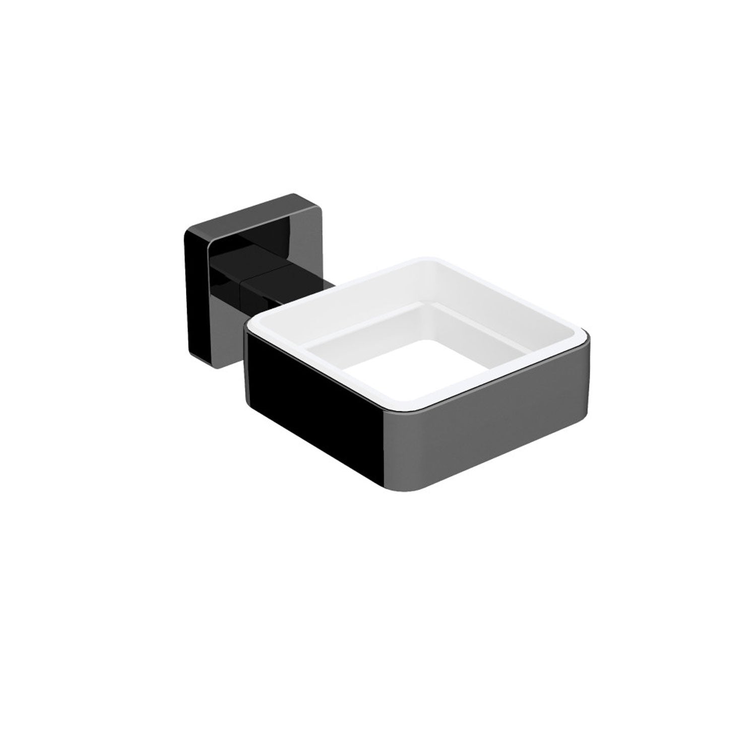 Ghiera porta accessori da fissare a parete collezione Dado di Lineabeta - metallo nero opaco by CeramicStore | Lo specialista del tuo bagno