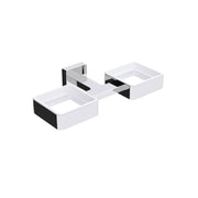 Ghiera porta accessori doppia da fissare a parete in ottone collezione Dado di Lineabeta - metallo cromo by CeramicStore | Lo specialista del tuo bagno