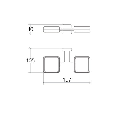 Ghiera porta accessori doppia da fissare a parete in ottone collezione Dado di Lineabeta - metallo cromo by CeramicStore | Lo specialista del tuo bagno