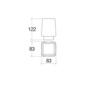 Bicchiere porta spazzolini in ceramica bianca collezione Dado di Lineabeta by CeramicStore | Lo specialista del tuo bagno