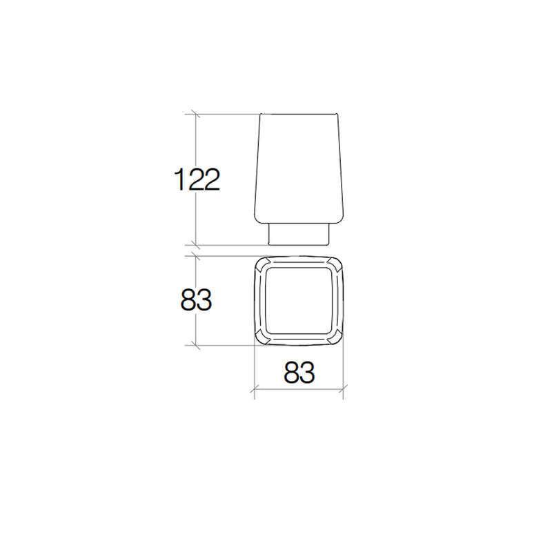 Bicchiere porta spazzolini in ceramica bianca collezione Dado di Lineabeta by CeramicStore | Lo specialista del tuo bagno
