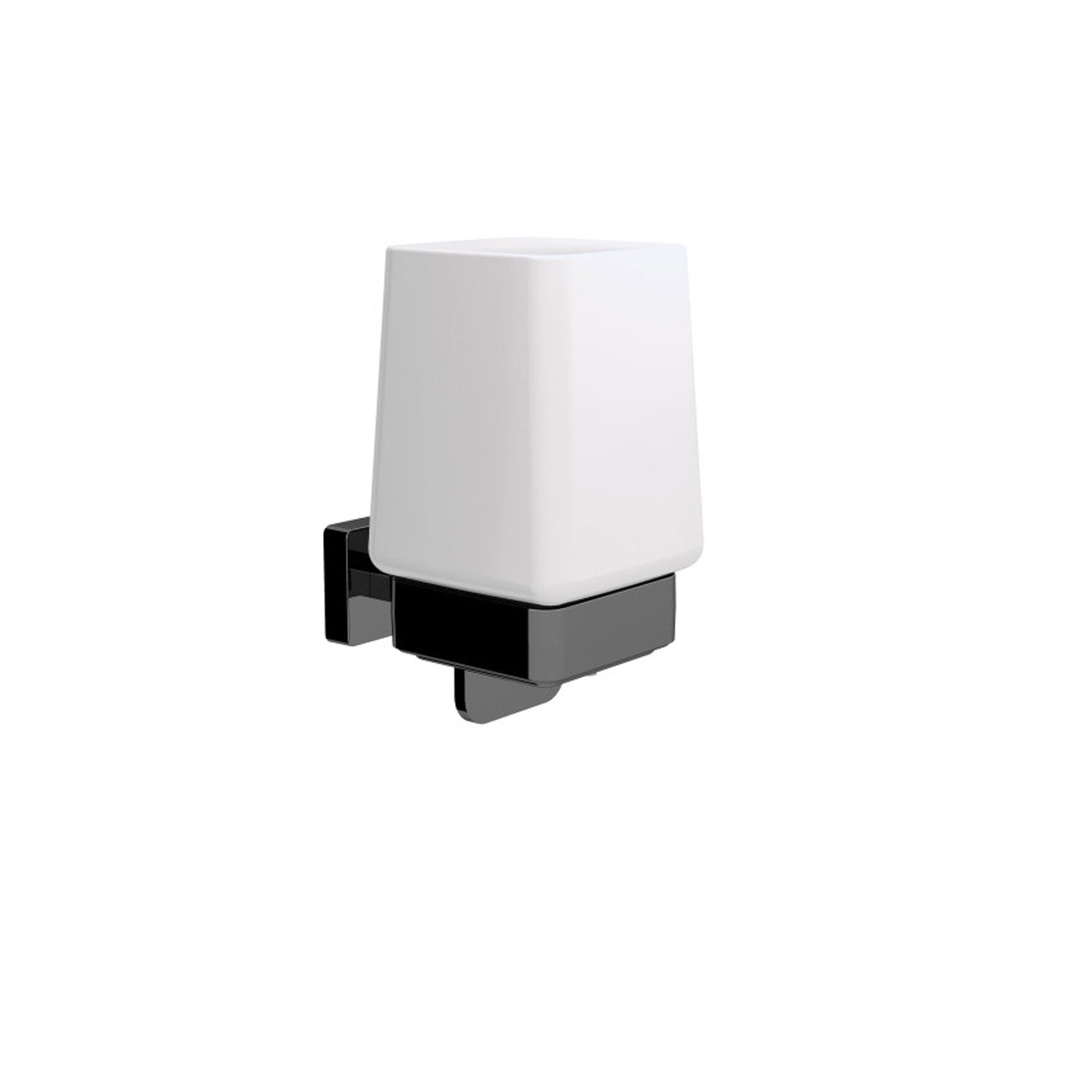 Dispenser sapone con leva e supporto nero opaco da fissare a parete collezione Dado di Lineabeta 150ml by CeramicStore | Lo specialista del tuo bagno