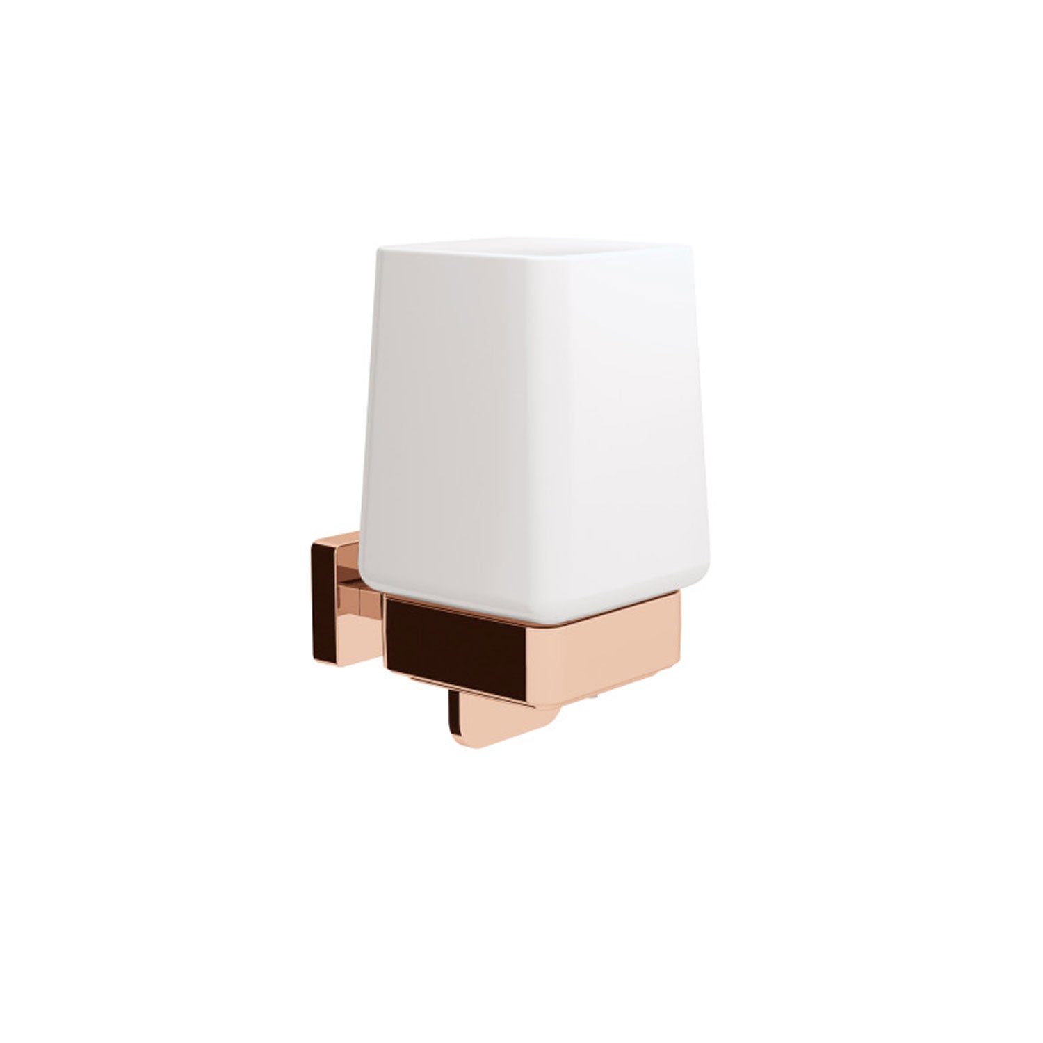 Dispenser sapone con leva e supporto oro rosa da fissare a parete collezione Dado di Lineabeta 150ml by CeramicStore | Lo specialista del tuo bagno