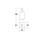 Dispenser sapone in ceramica bianca collezione Dado di Lineabeta 250ml - dosatore oro by CeramicStore | Lo specialista del tuo bagno