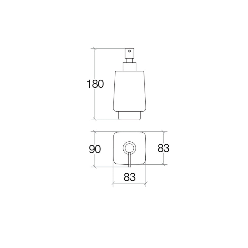 Dispenser sapone in ceramica bianca collezione Dado di Lineabeta 250ml - dosatore oro by CeramicStore | Lo specialista del tuo bagno