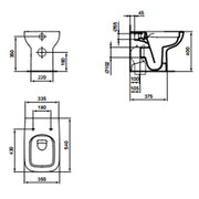 Vaso filomuro Ideal Standard modello I.life A 54