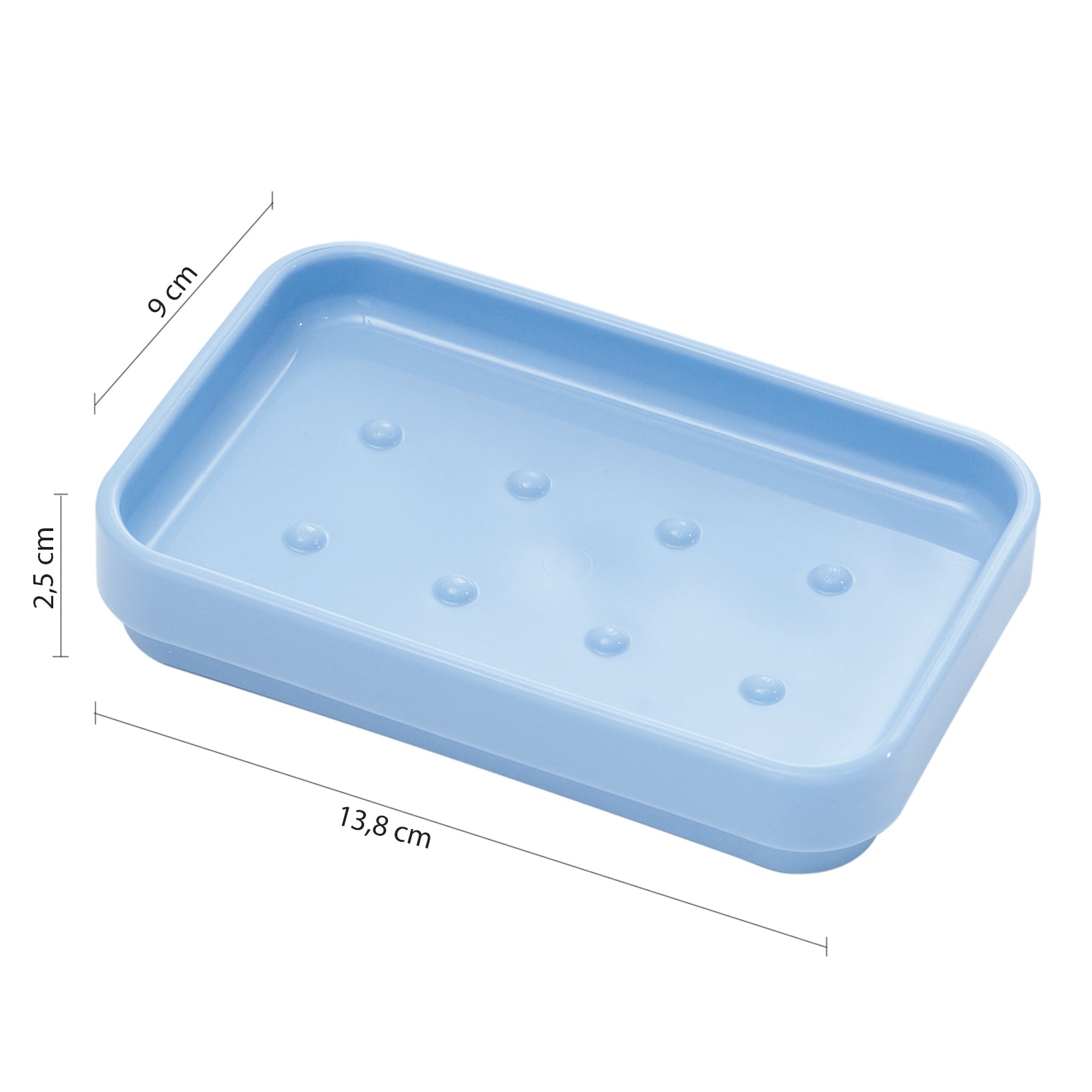 Portasapone da appoggio Gedy serie Seventy - Celeste