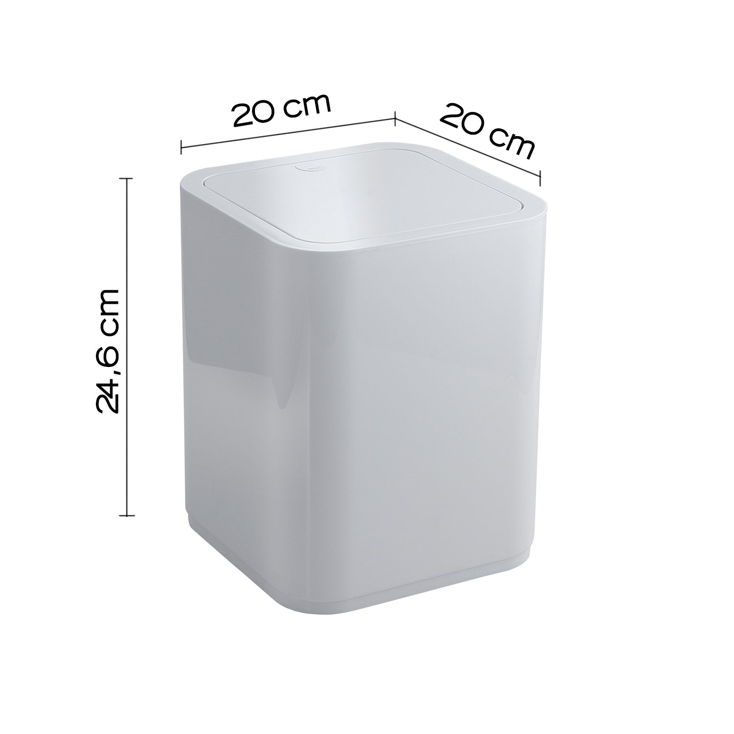 Portarifiuti 8 lt da appoggio Gedy serie Seventy - Bianco by CeramicStore | Lo specialista del tuo bagno