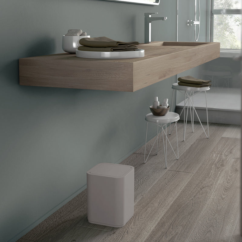 Portarifiuti 8 lt da appoggio Gedy serie Seventy - Beige by CeramicStore | Lo specialista del tuo bagno