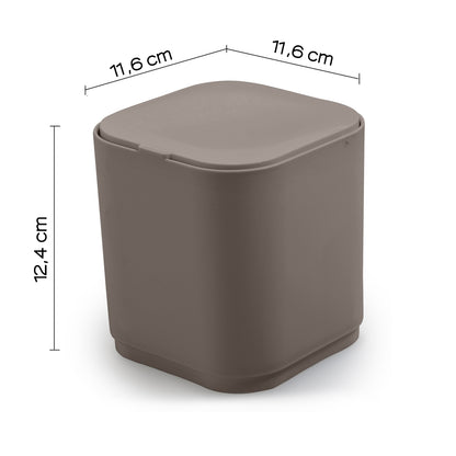 Cestino da tavolo 1.2 lt da appoggio Gedy serie Seventy - Tortora by CeramicStore | Lo specialista del tuo bagno