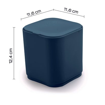 Cestino da tavolo 1.2 lt da appoggio Gedy serie Seventy - Blu Petrolio by CeramicStore | Lo specialista del tuo bagno