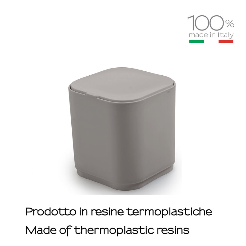 Cestino da tavolo 1.2 lt da appoggio Gedy serie Seventy - Beige by CeramicStore | Lo specialista del tuo bagno