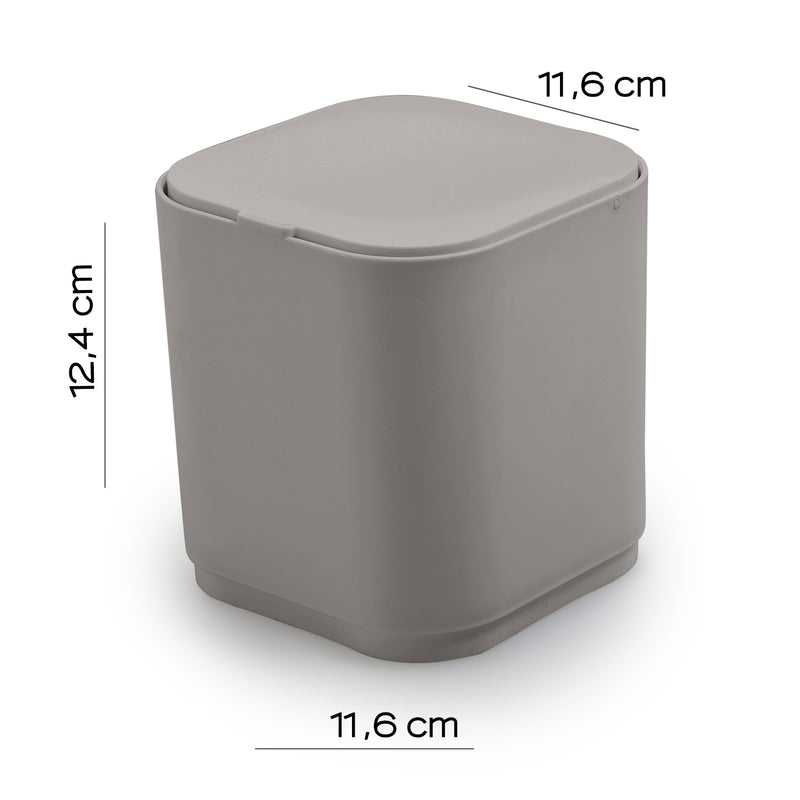 Cestino da tavolo 1.2 lt da appoggio Gedy serie Seventy - Beige by CeramicStore | Lo specialista del tuo bagno