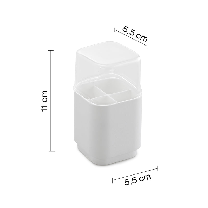 Porta testine per spazzolino elettrico da appoggio Gedy serie Seventy - Bianco