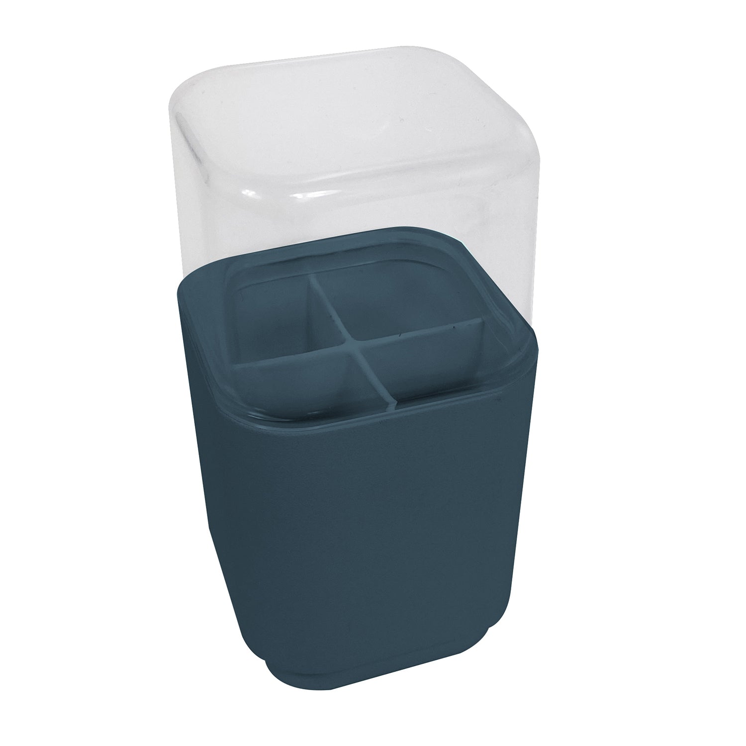 Porta testine per spazzolino elettrico da appoggio Gedy serie Seventy - Blu Petrolio