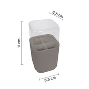 Porta testine per spazzolino elettrico da appoggio Gedy serie Seventy - Tortora