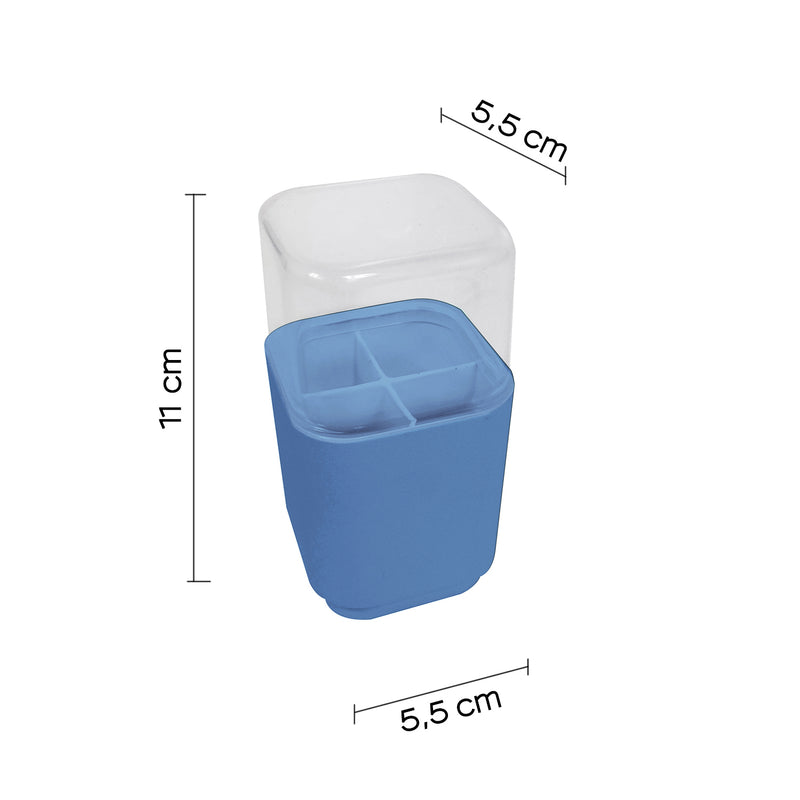 Porta testine per spazzolino elettrico da appoggio Gedy serie Seventy - Celeste