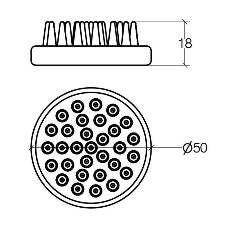 Set 5 pezzi griglia antiscivolo in silicone per portasapone serie Baketo di Lineabeta - Arancione