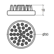 Set 5 pezzi griglia antiscivolo in silicone per portasapone serie Baketo di Lineabeta - Antracite