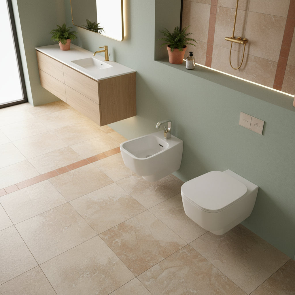 Sanitari Sospesi F50 Small Domus Falerii wc - sedile softclose - bidet
