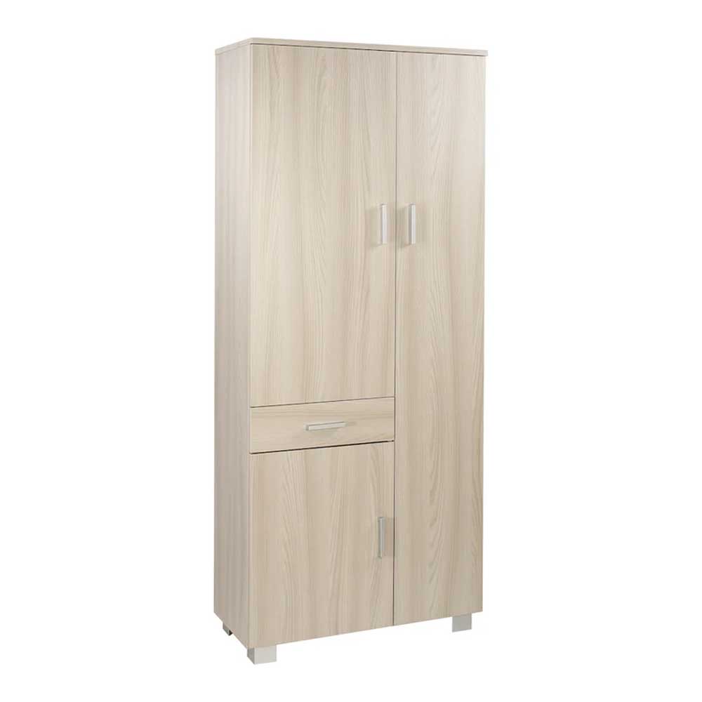 Mobile colonna a 3 ante e 1 cassetto con 6 ripiani finitura Olmo Chiaro by Sarmog by CeramicStore | Lo specialista del tuo bagno